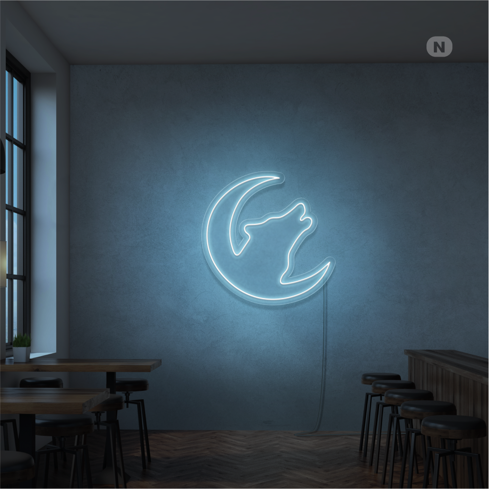 Cartel neon Lobo