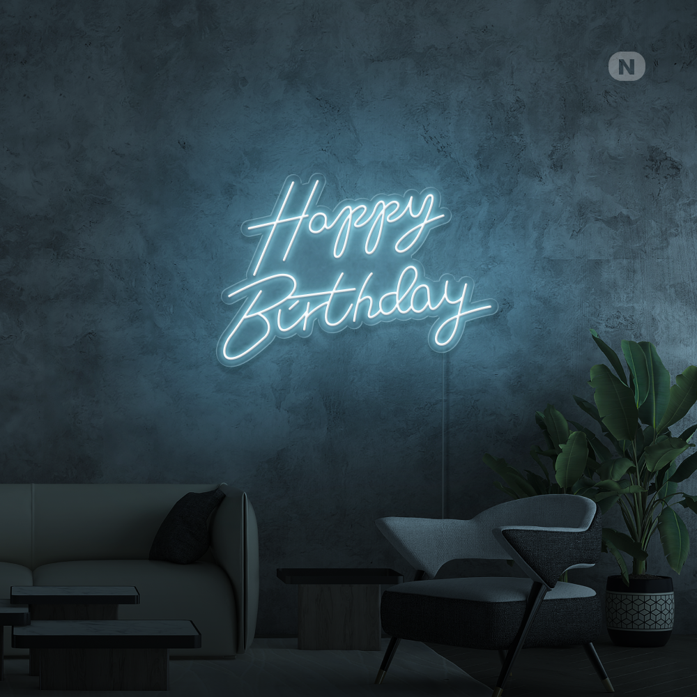 Cartel neon Happy Birthday