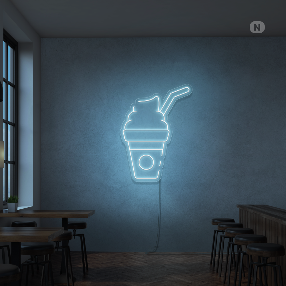 Cartel neon Batido