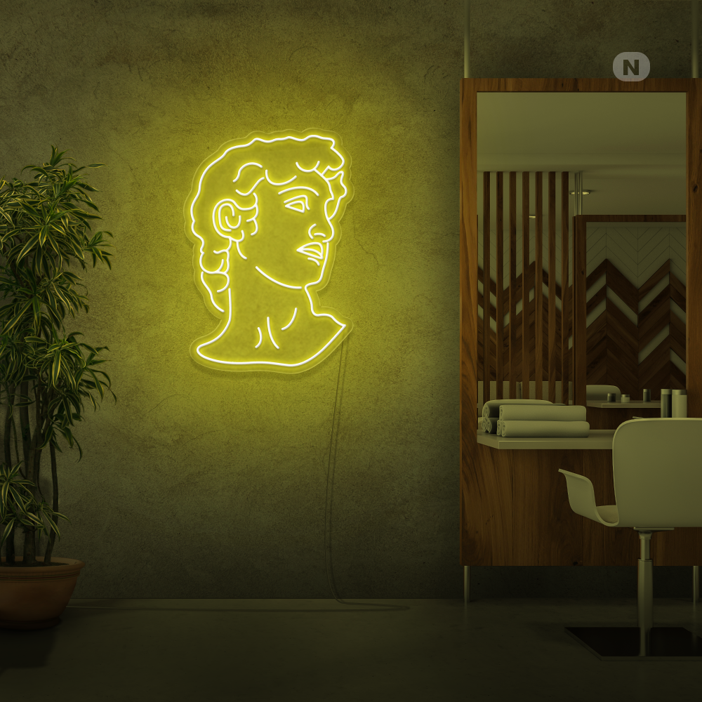 Cartel neon Michelangelo's David