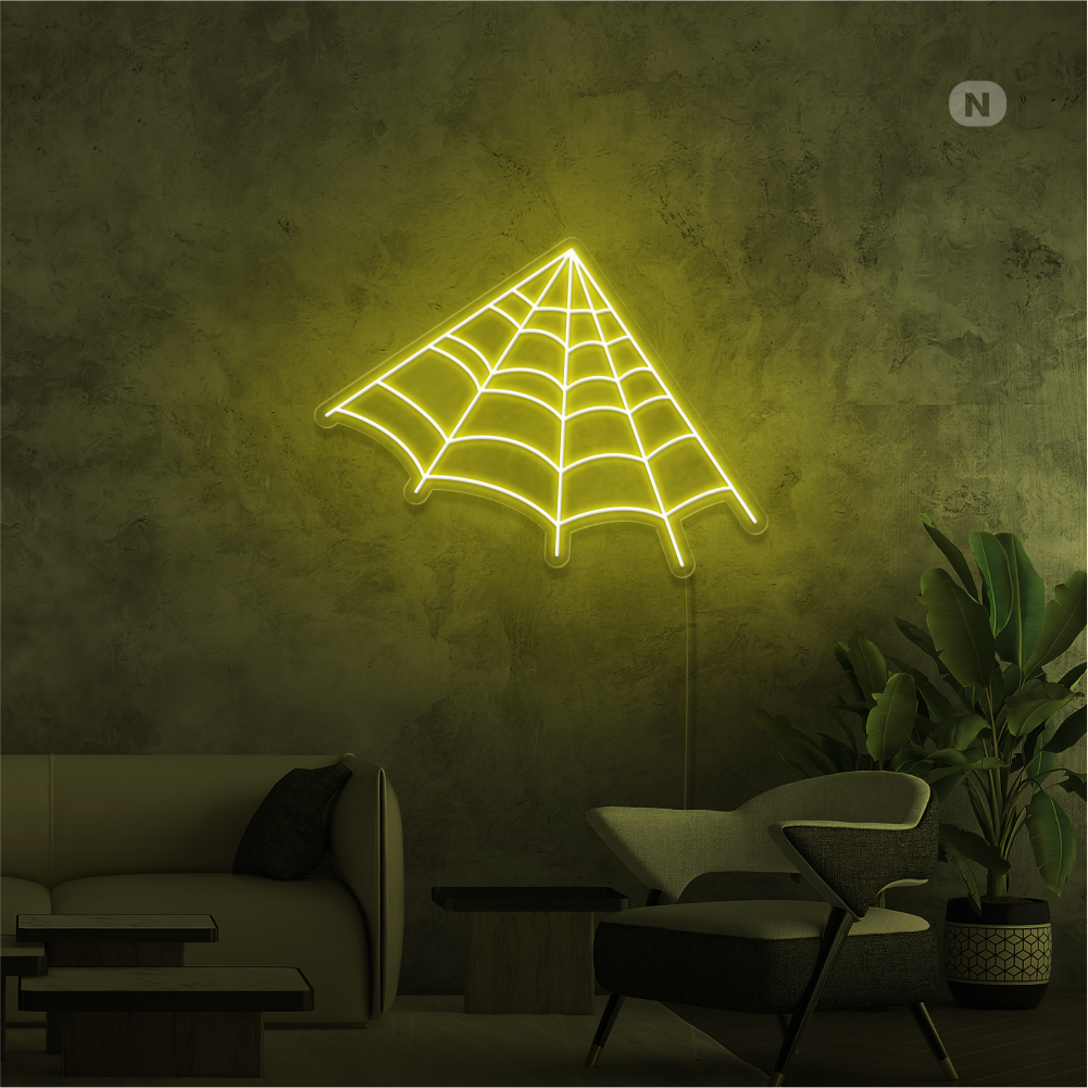 Cartel neon Telaraña