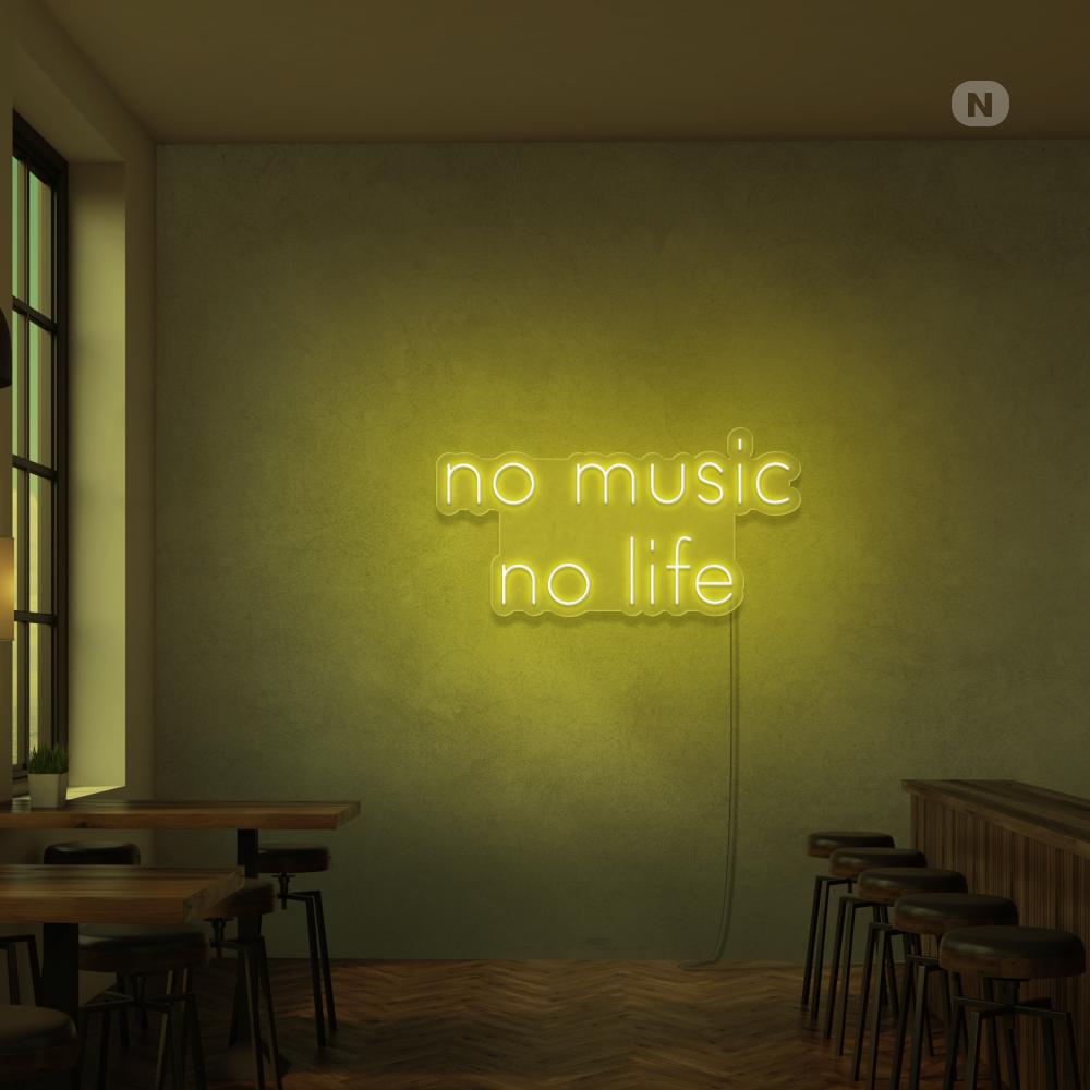 Cartel neon No Music No Life