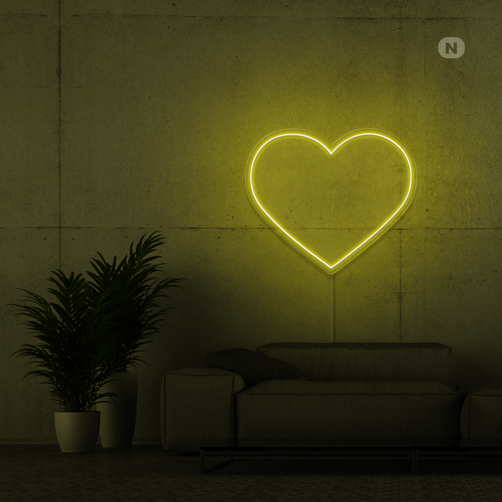 Cartel neon Corazón