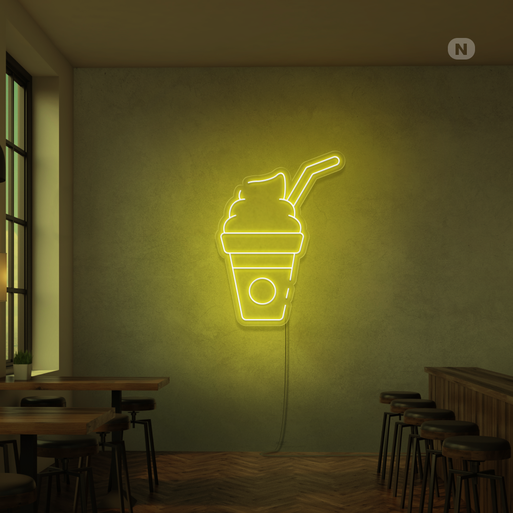 Cartel neon Batido