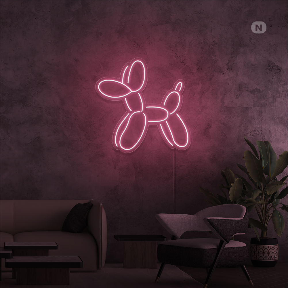 Cartel neon Perro Ballon