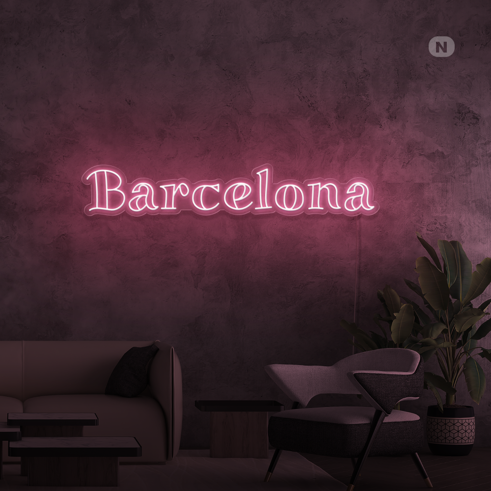 Cartel Neon Barcelona