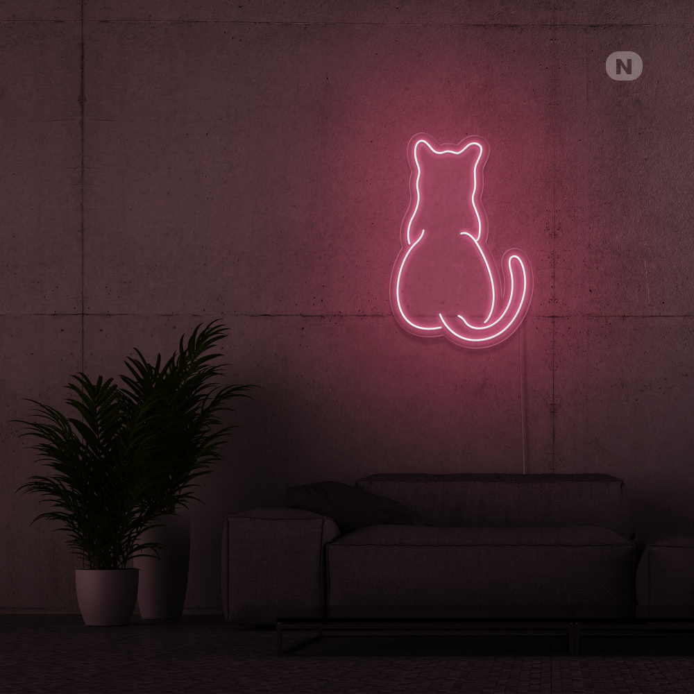 Cartel neon Gato