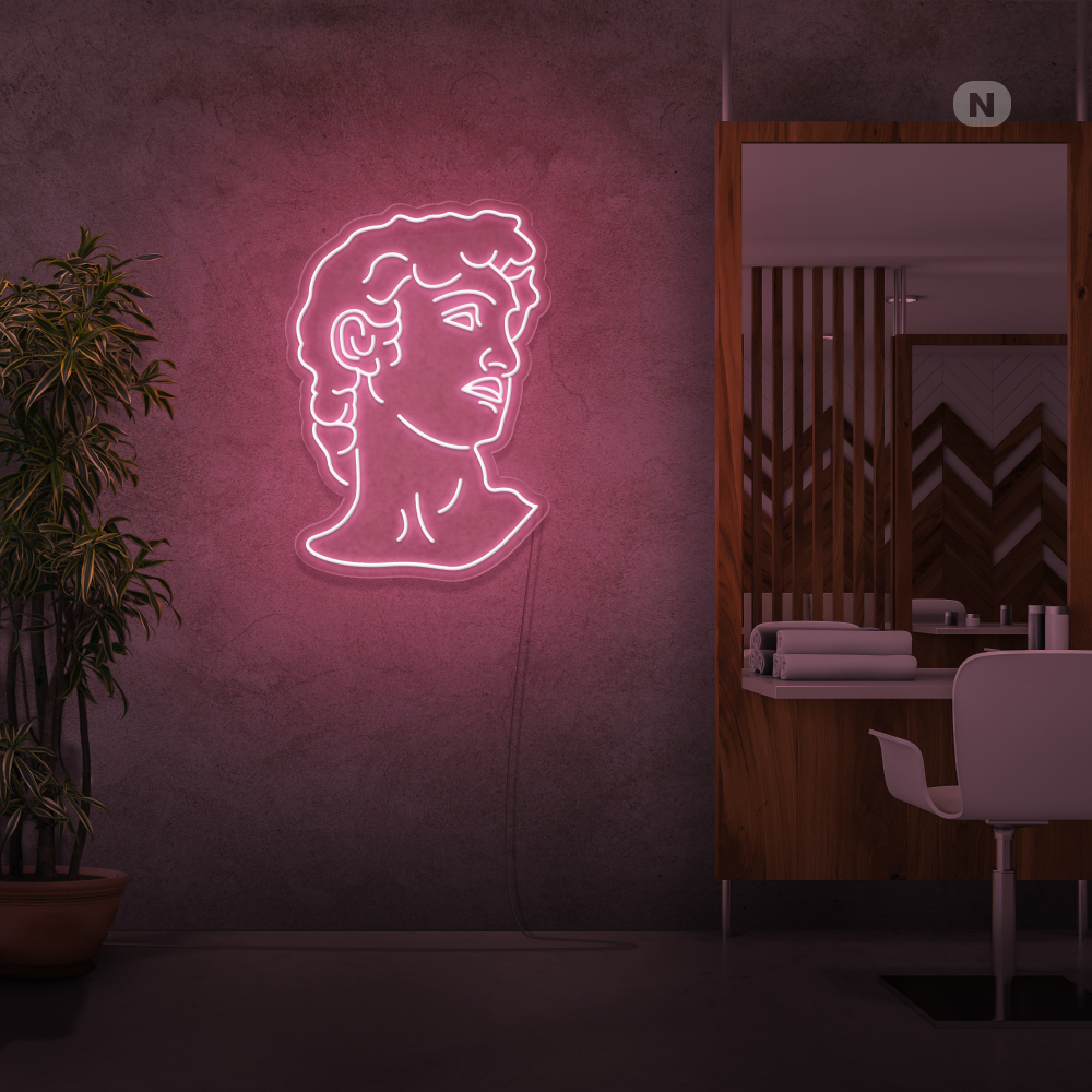 Cartel neon Michelangelo's David