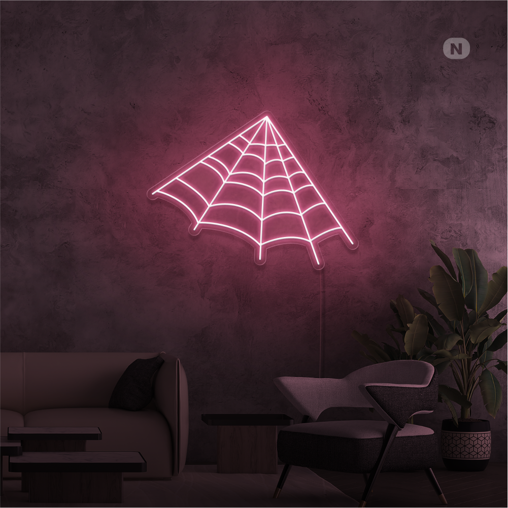 Cartel neon Telaraña