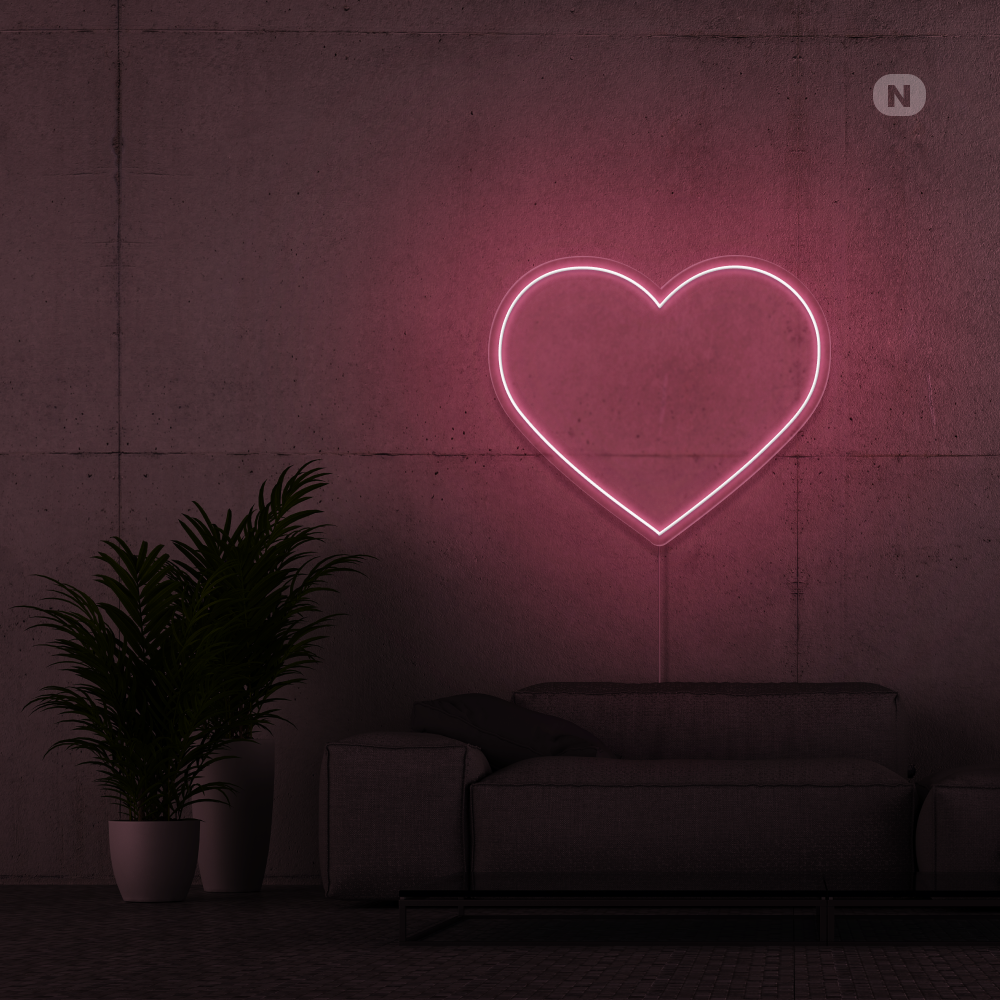 Cartel neon Corazón
