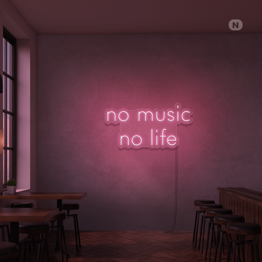 Cartel neon No Music No Life