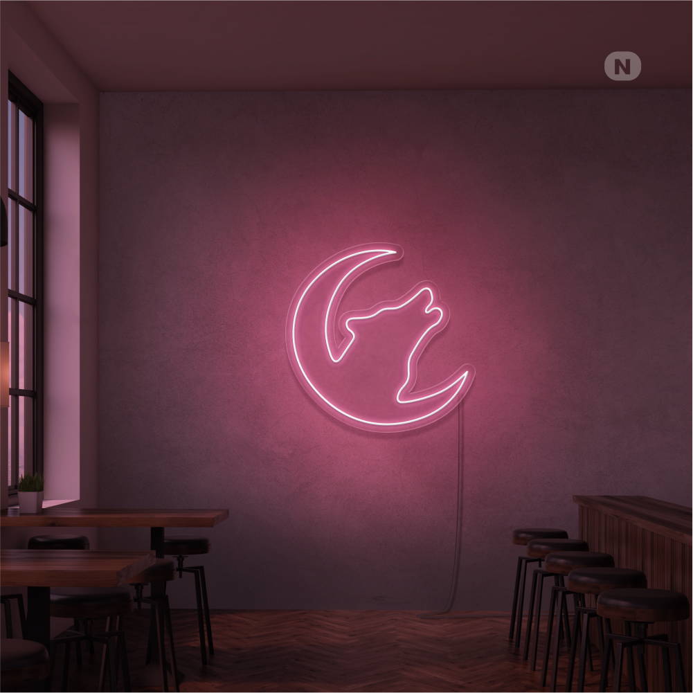 Cartel neon Lobo