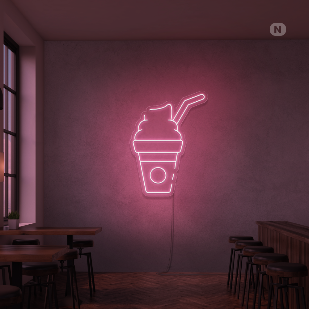 Cartel neon Batido