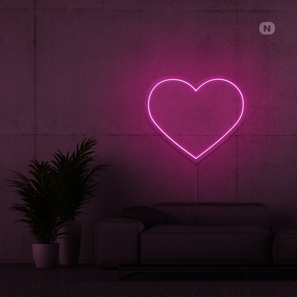 Cartel neon Corazón