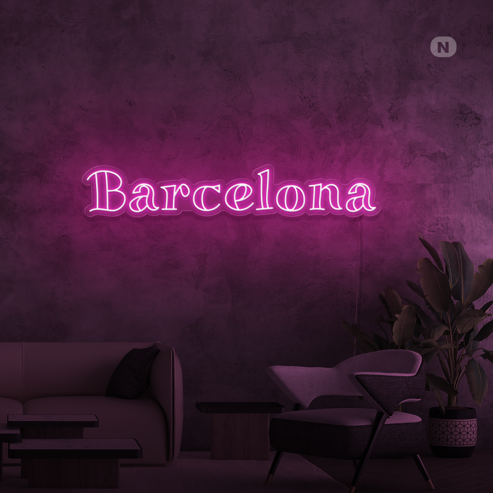 Cartel Neon Barcelona