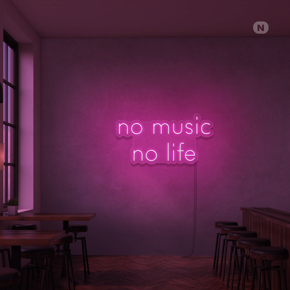 Cartel neon No Music No Life