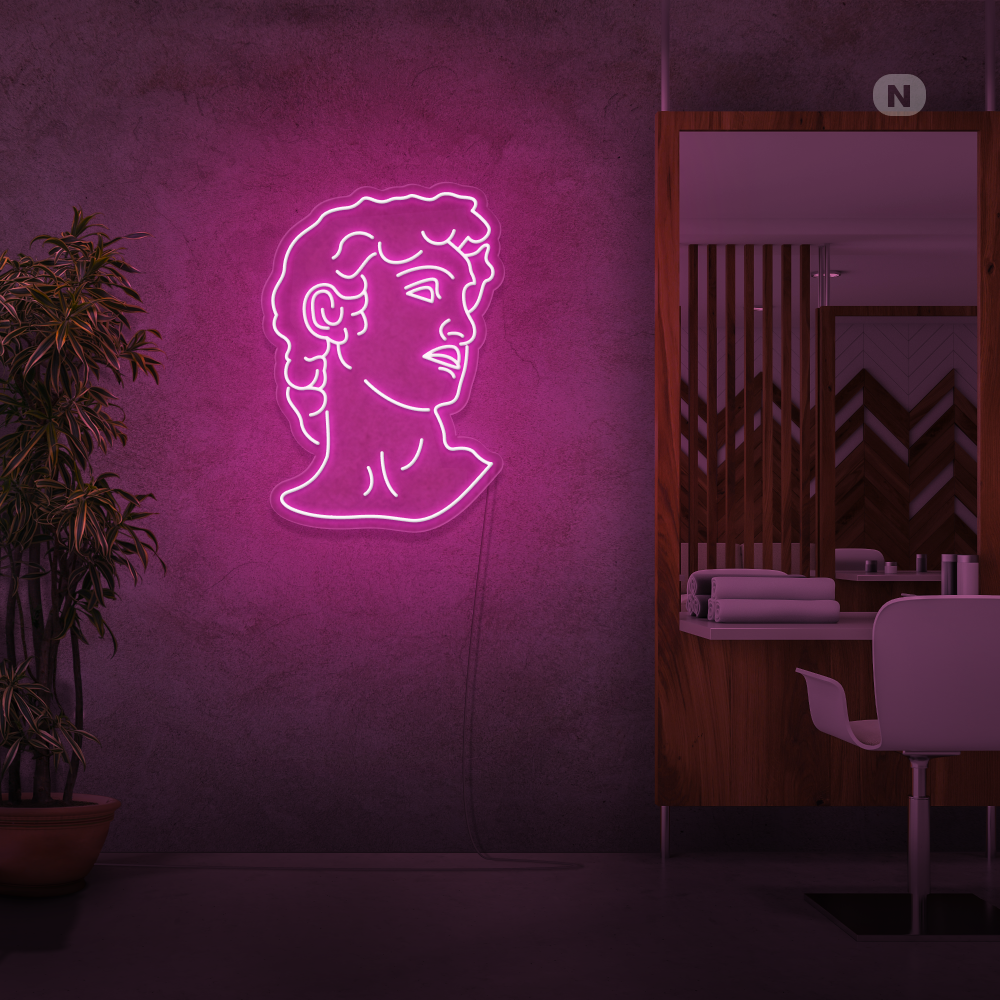 Cartel neon Michelangelo's David