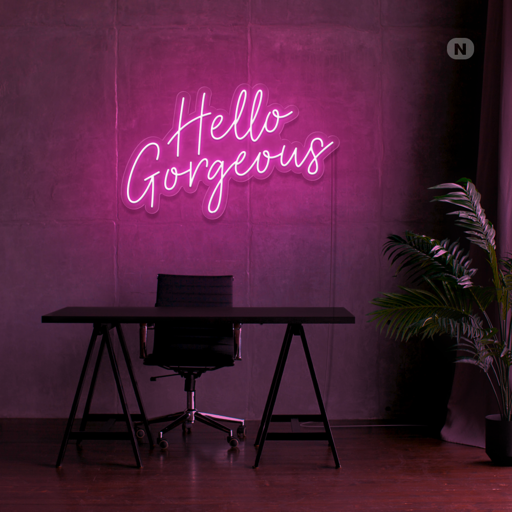 Cartel neon Hello Gorgeous