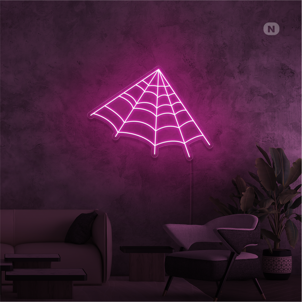 Cartel neon Telaraña