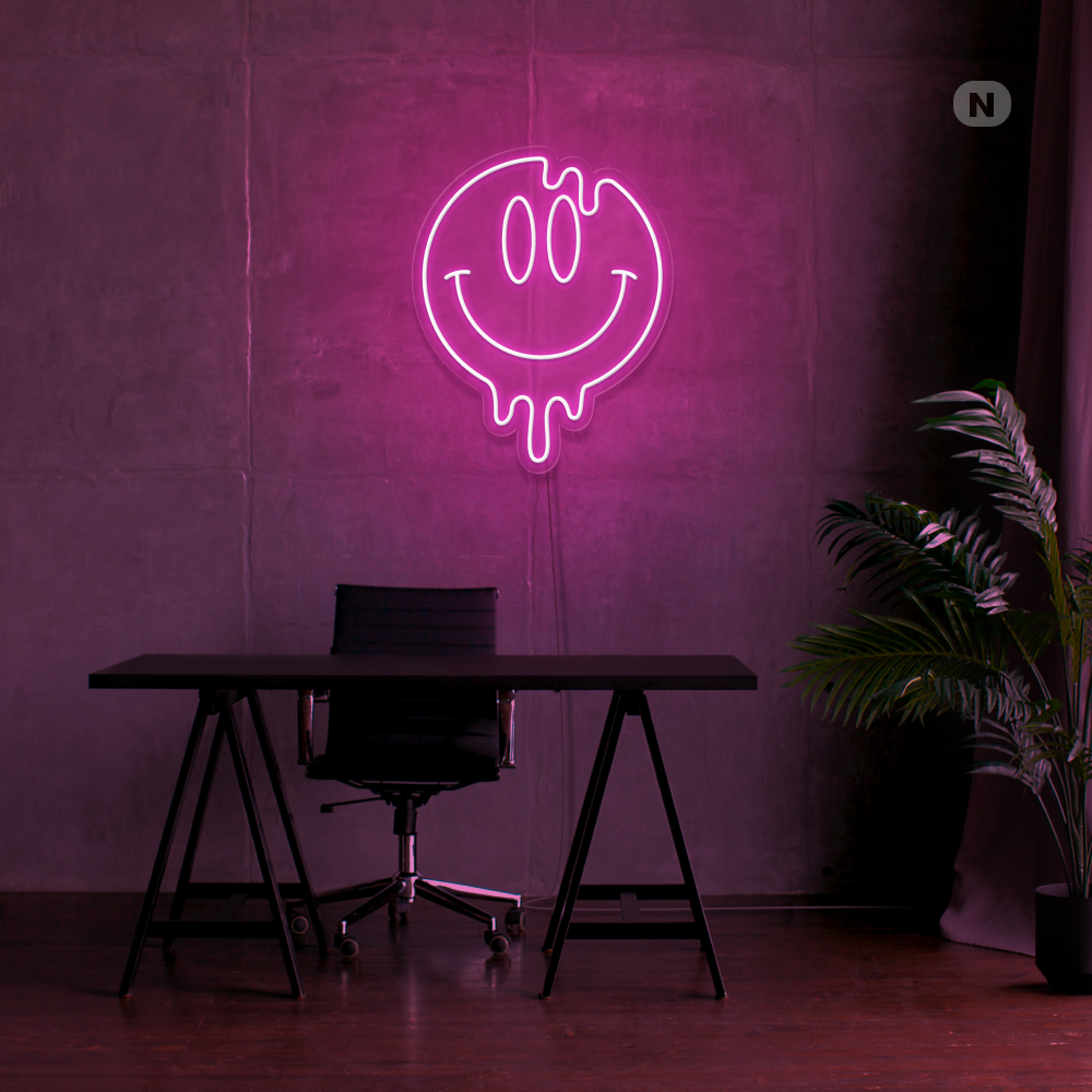 Cartel neon Smiley