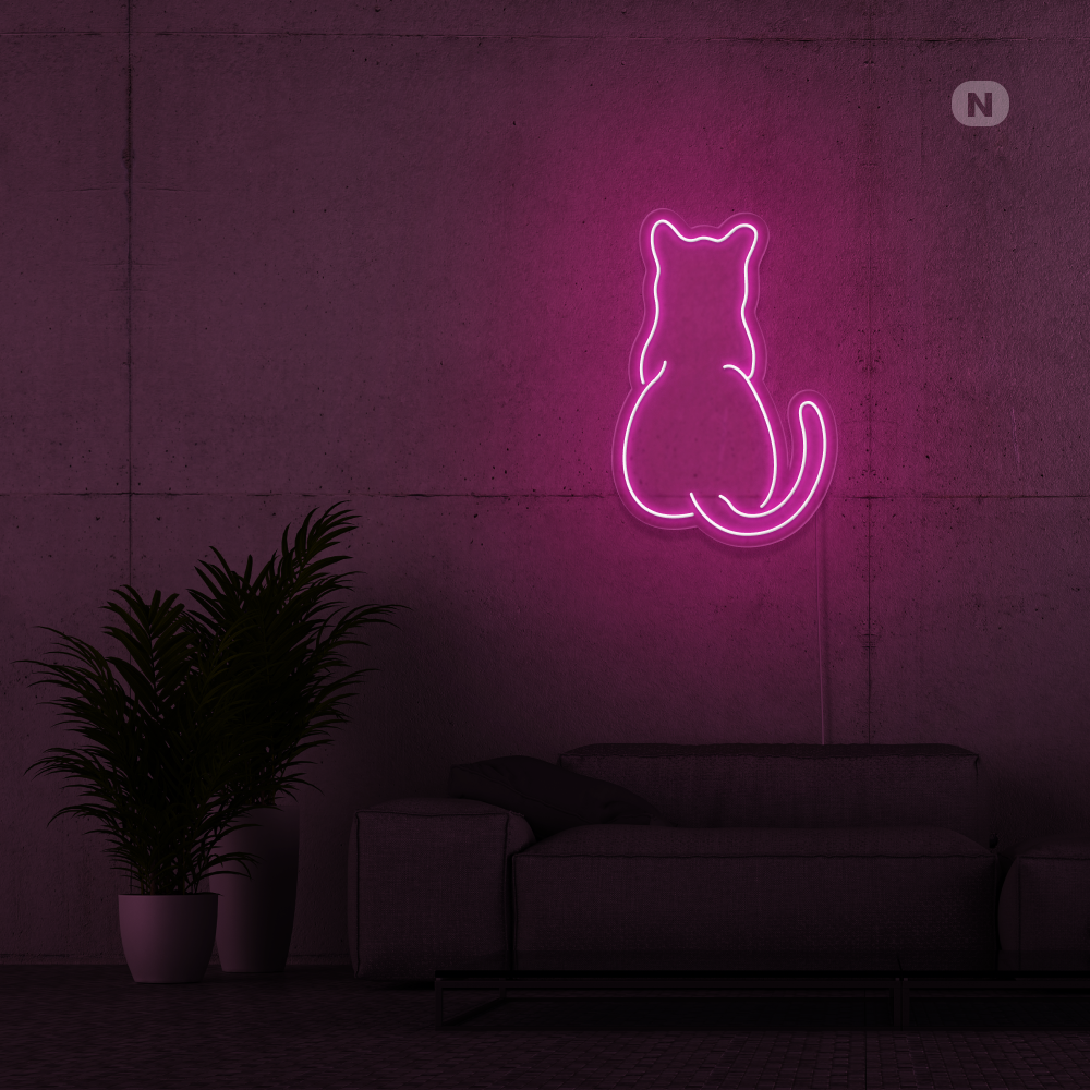 Cartel neon Gato