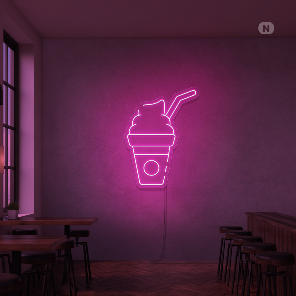 Cartel neon Batido