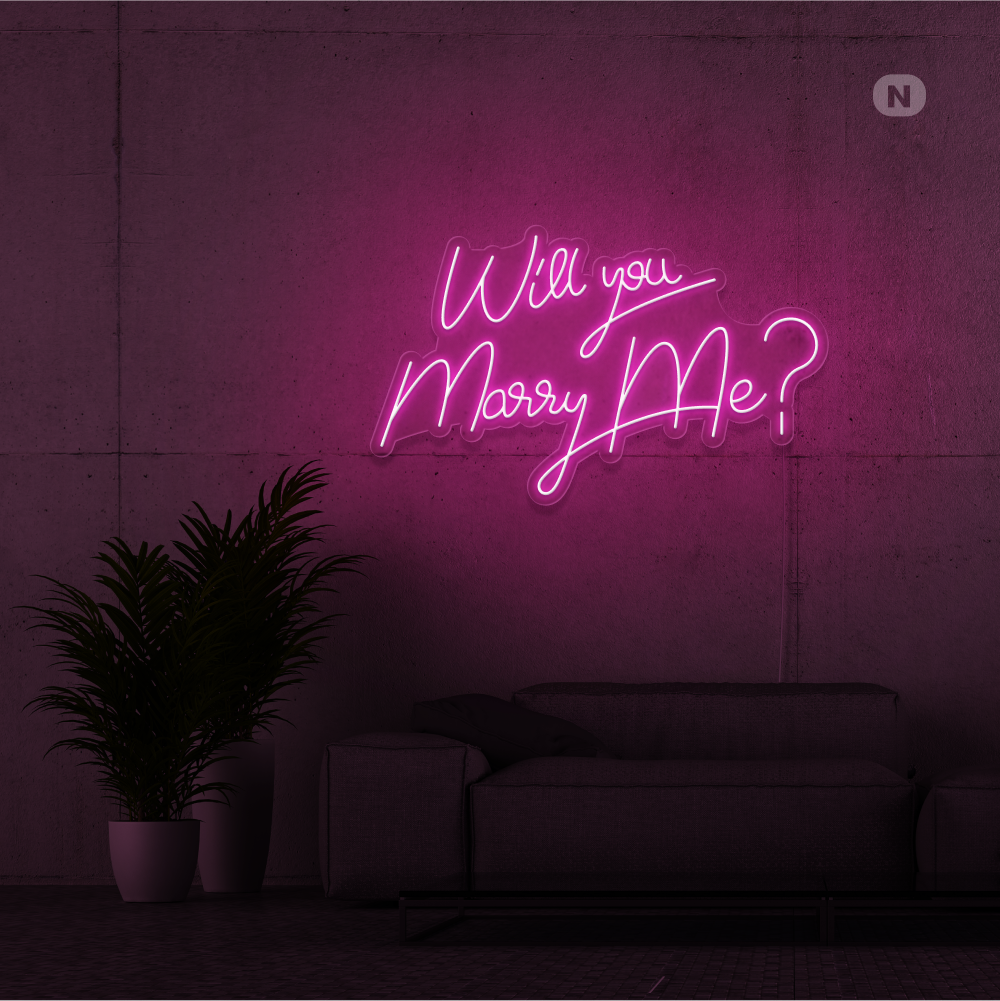 Cartel neon Will You Marry Me