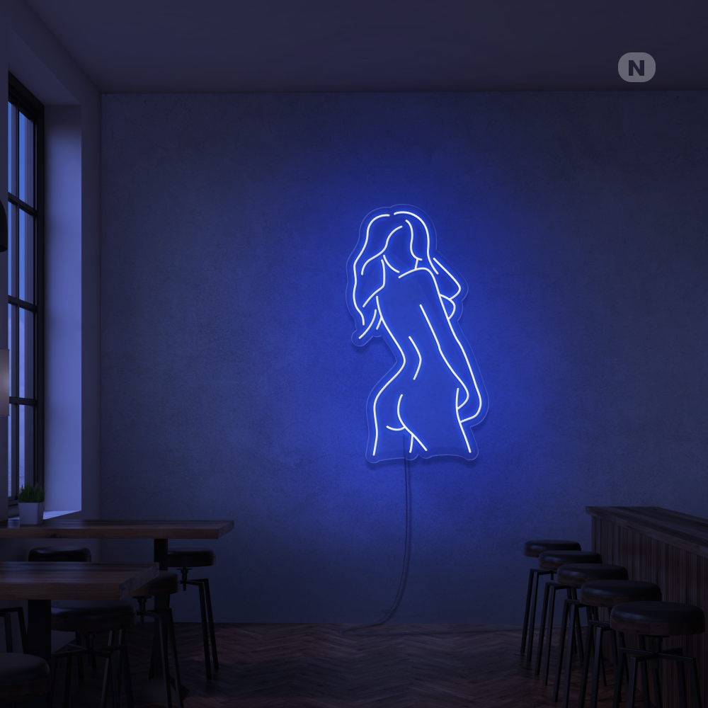 Cartel neon Chica exótica
