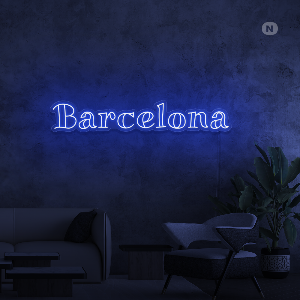 Cartel Neon Barcelona