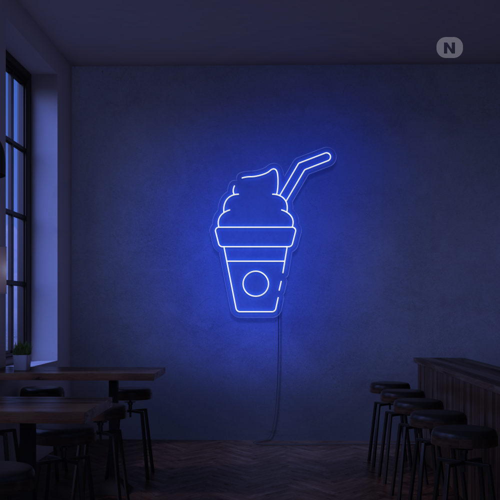 Cartel neon Batido