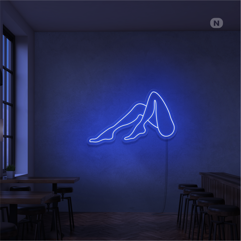Cartel neon Piernas de mujer