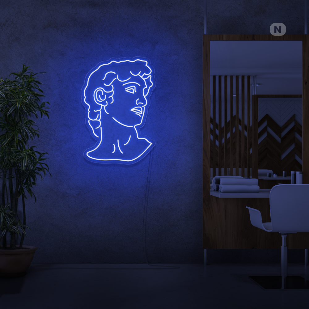 Cartel neon Michelangelo's David