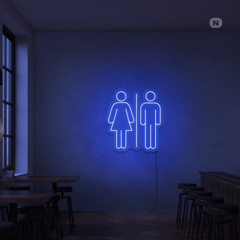 Cartel neon Toilet