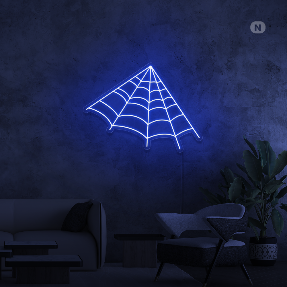 Cartel neon Telaraña