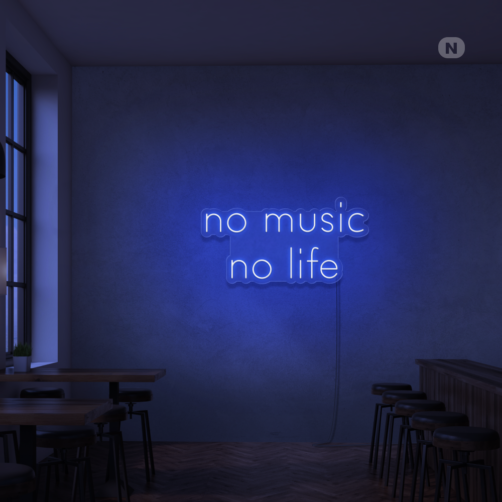 Cartel neon No Music No Life