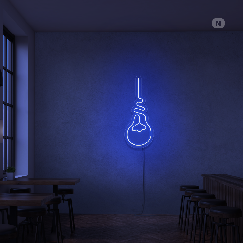 Cartel neon Bombilla