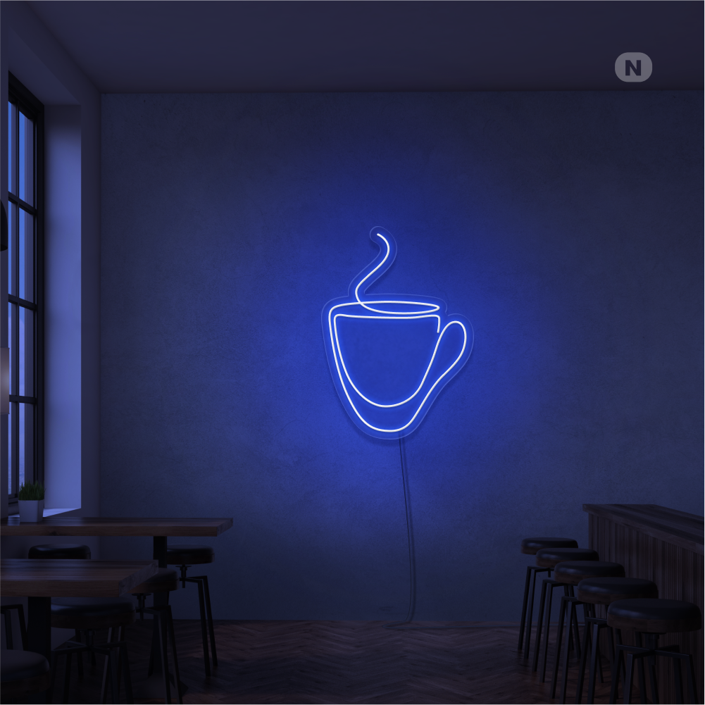 Cartel neon Taza de café