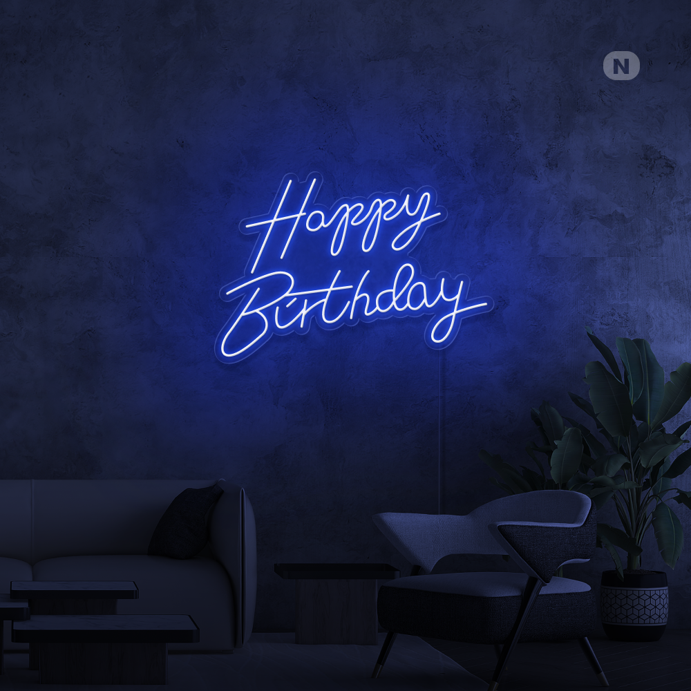 Cartel neon Happy Birthday