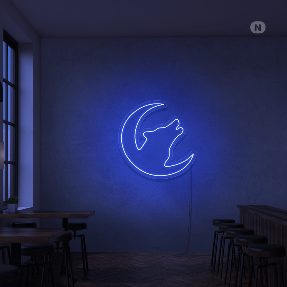 Cartel neon Lobo