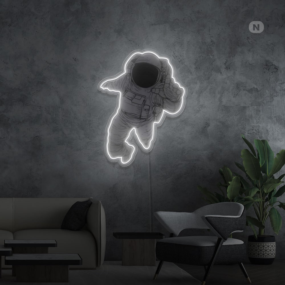 Cartel neon Astronauta 2
