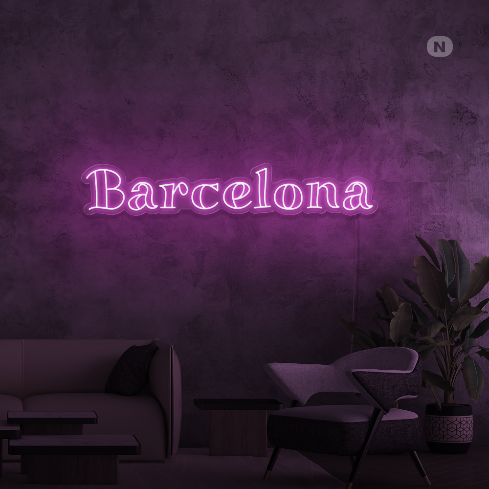Cartel Neon Barcelona