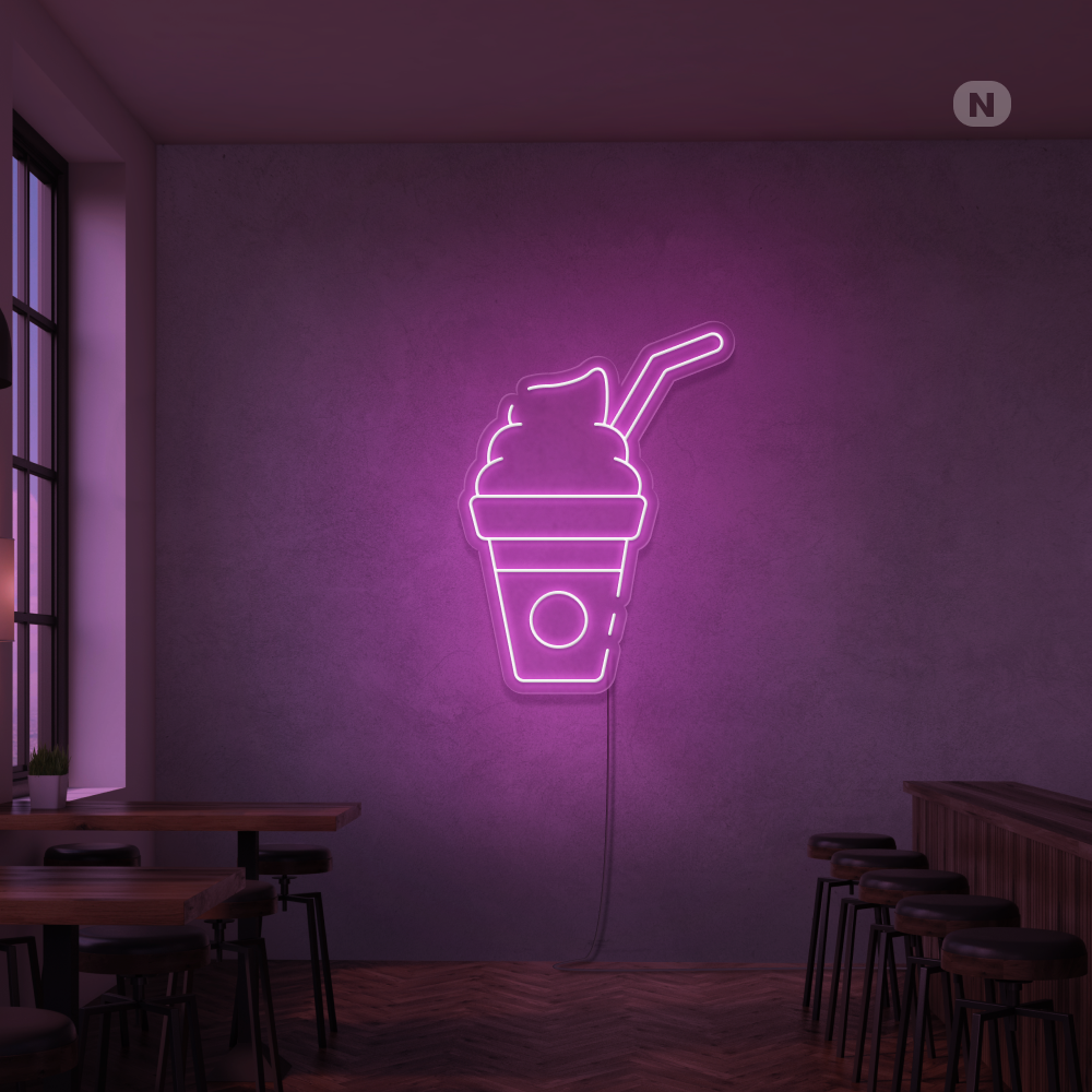 Cartel neon Batido
