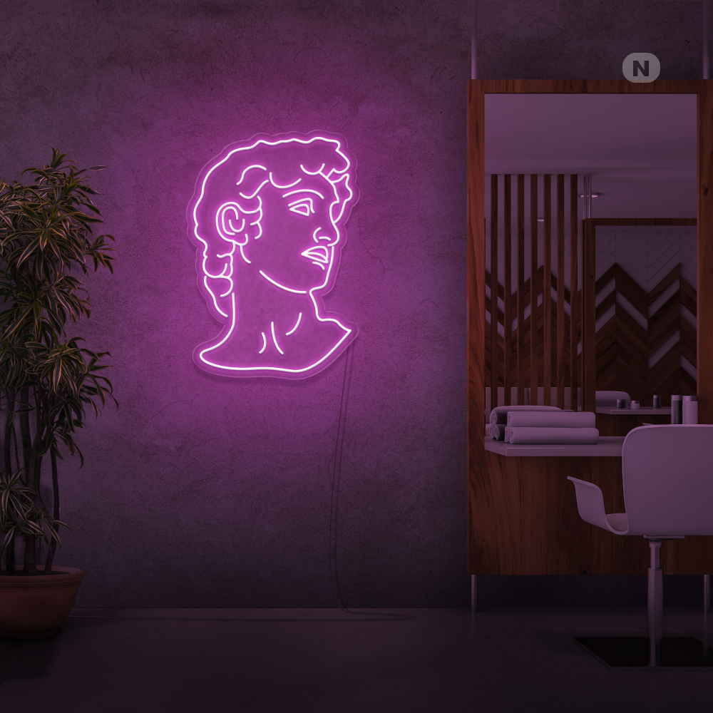 Cartel neon Michelangelo's David