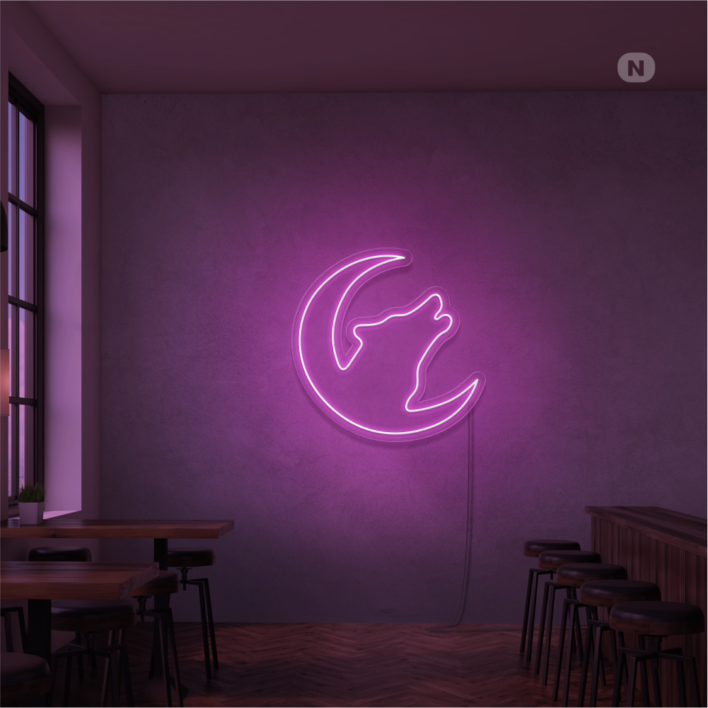 Cartel neon Lobo