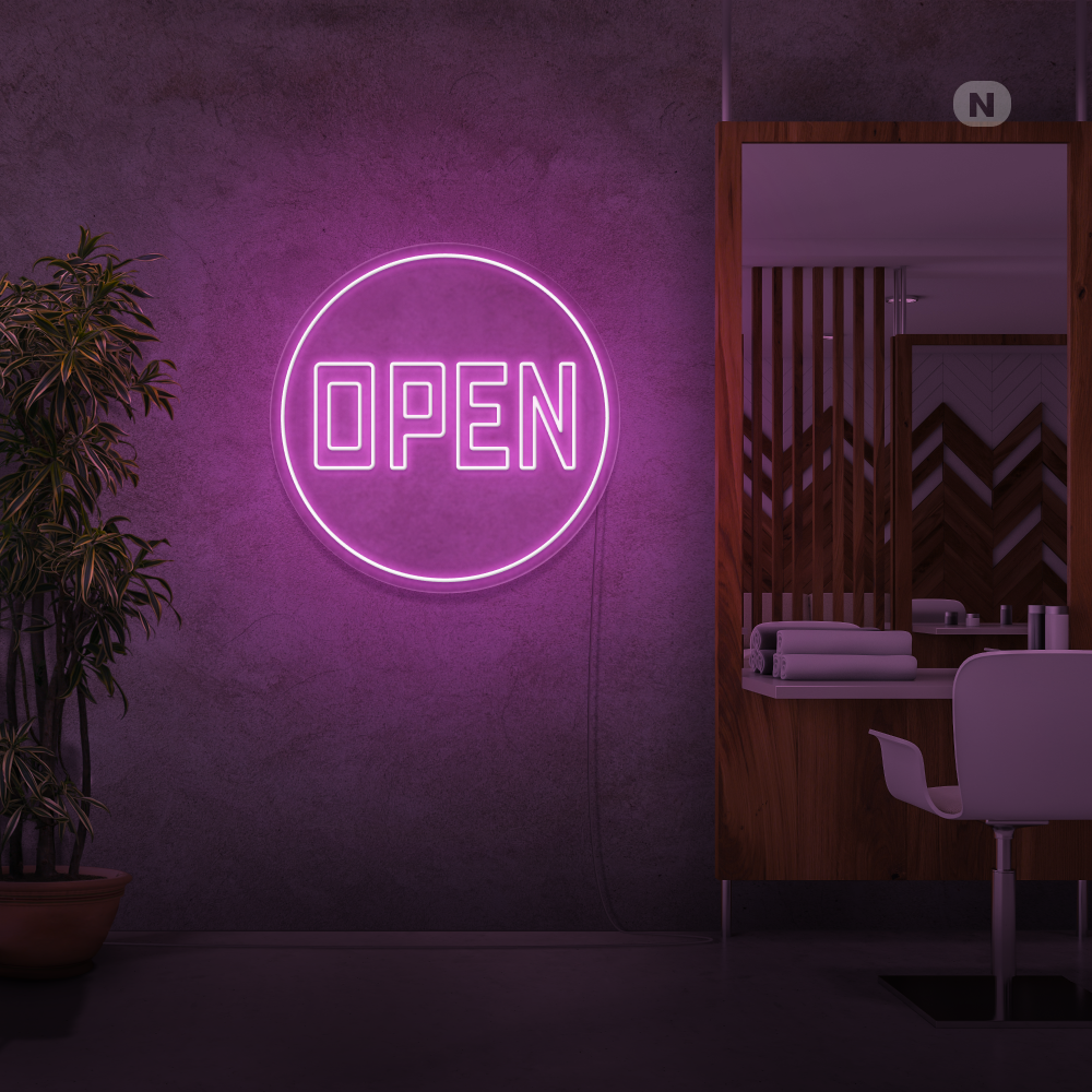 Cartel neon Open