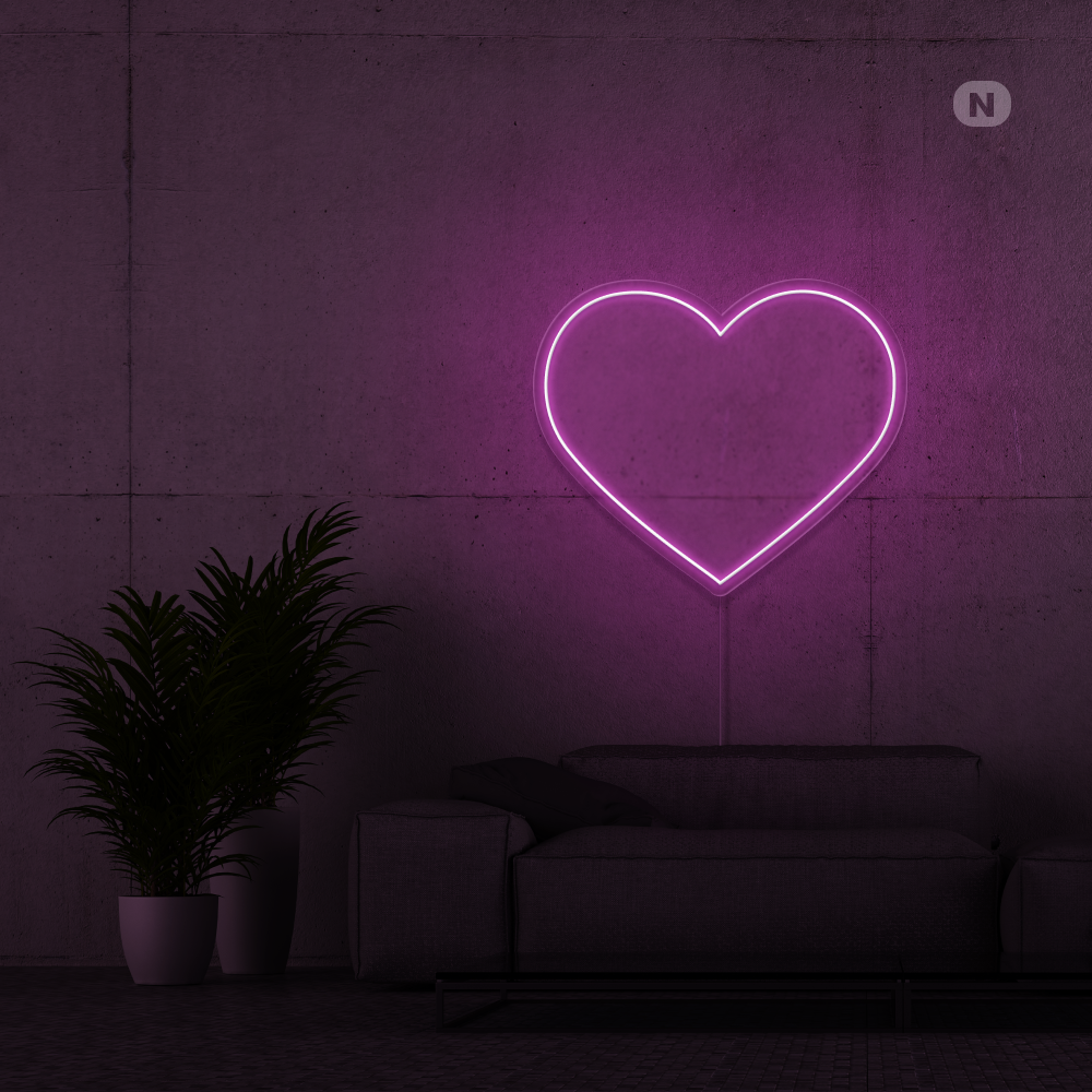 Cartel neon Corazón