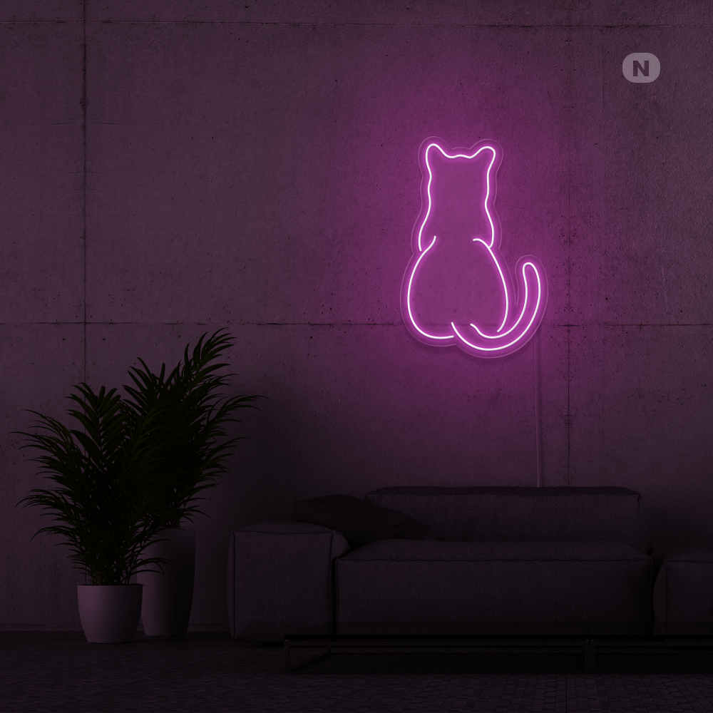 Cartel neon Gato