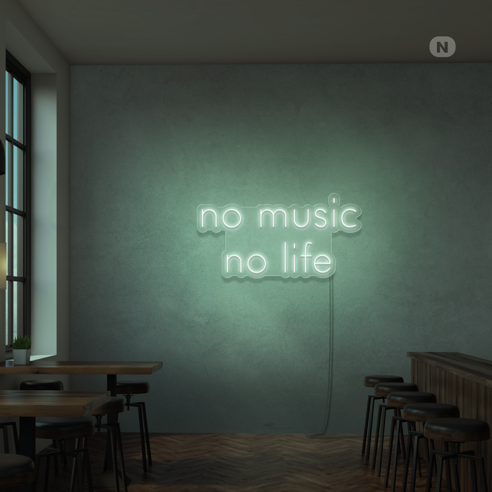 Cartel neon No Music No Life