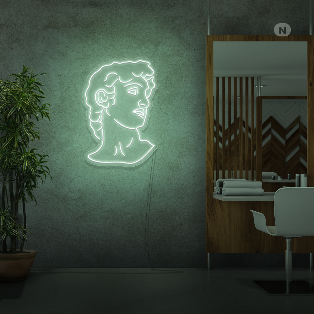 Cartel neon Michelangelo's David