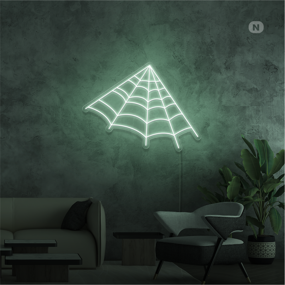 Cartel neon Telaraña